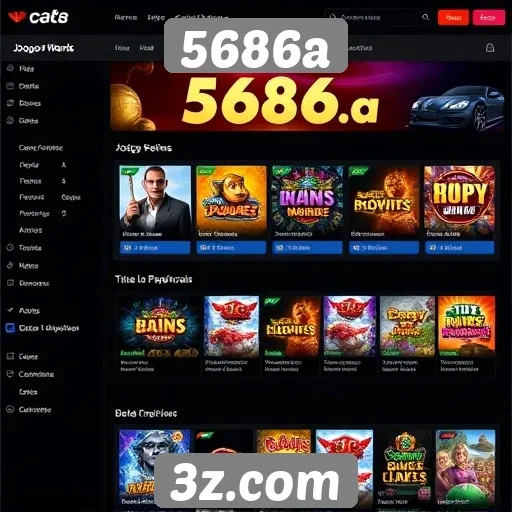 Análise da interface do site de jogos 5686a